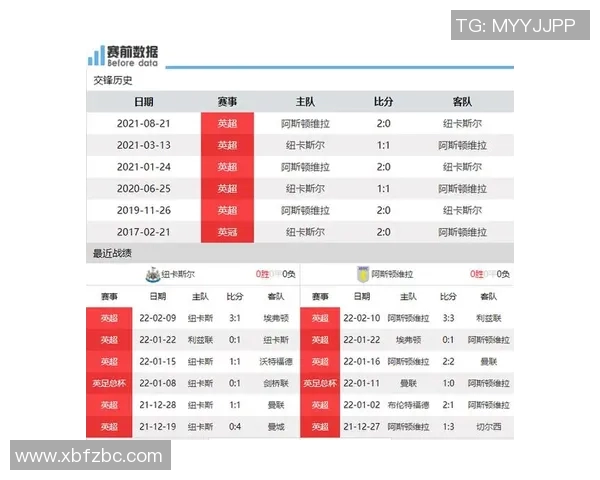 维拉与纽卡的对决预测分析及比赛前瞻详解